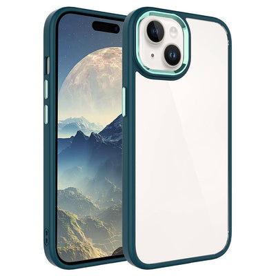 Apple iPhone 15 Plus Kılıf Zore Krom Kapak Siyah