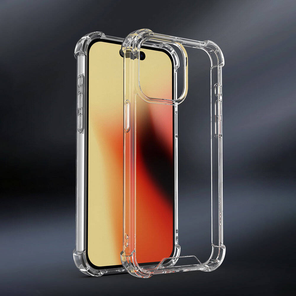 Apple iPhone 15 Plus Kılıf Zore Nitro Anti Shock Silikon Renksiz