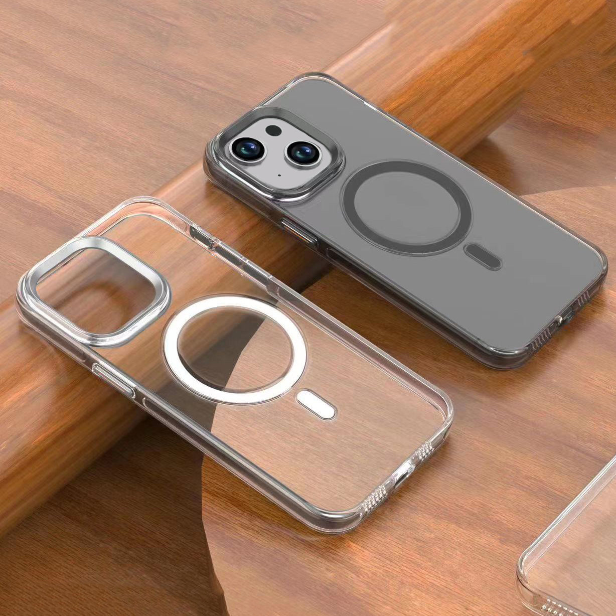 Apple iPhone 15 Plus Kılıf Zore Wireless Şarj Özellikli Şeffaf Efsane Kapak Renksiz
