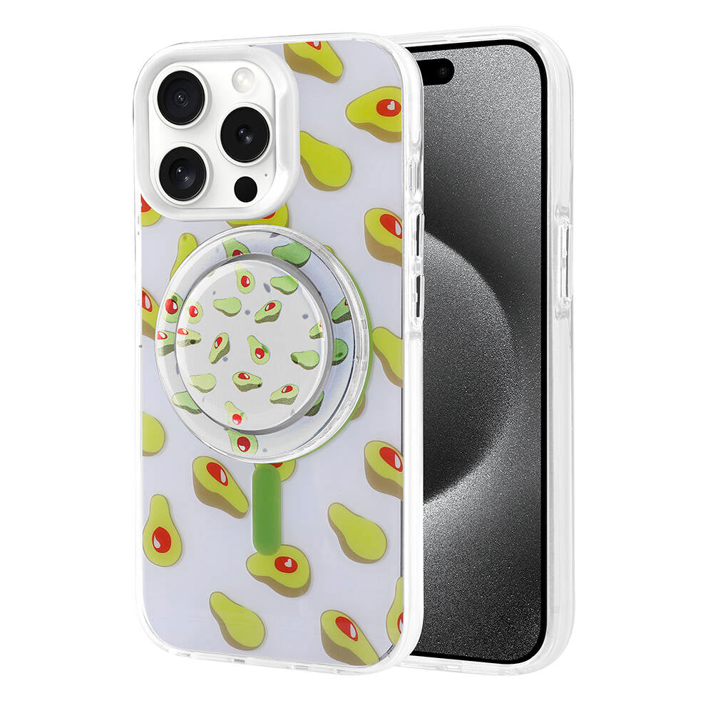 Apple iPhone 15 Pro Kılıf M-safe Şarj Özellikli Tak-Çıkar Pop Soketli Zore Tiktok Kapak Mavi