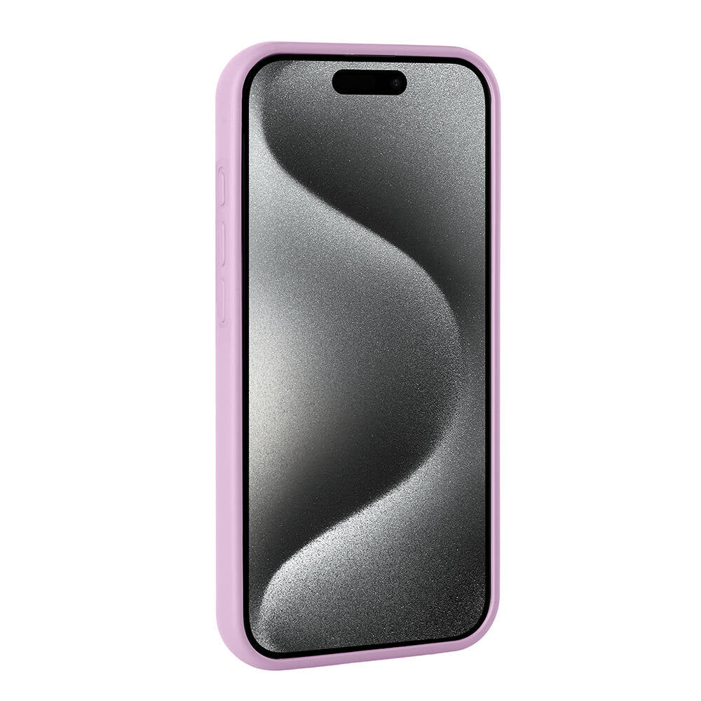 Apple iPhone 15 Pro Kılıf Parlak Taşlı Tasarım Zore Pırlanta Kapak Lila