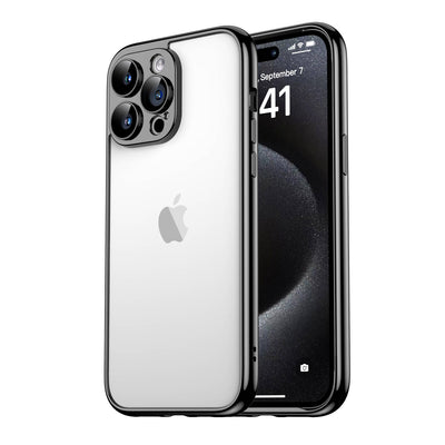 Apple iPhone 15 Pro Kılıf Zore Kamera Korumalı Bontez Bumper Titanyum