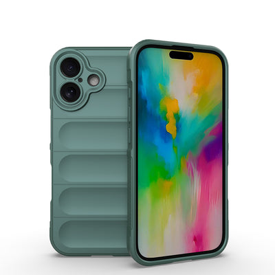 Apple iPhone 16 Kılıf Esnek TPU Oyuklu Arka Yüzey Tasarımlı Zore Etnik Silikon Kapak Siyah