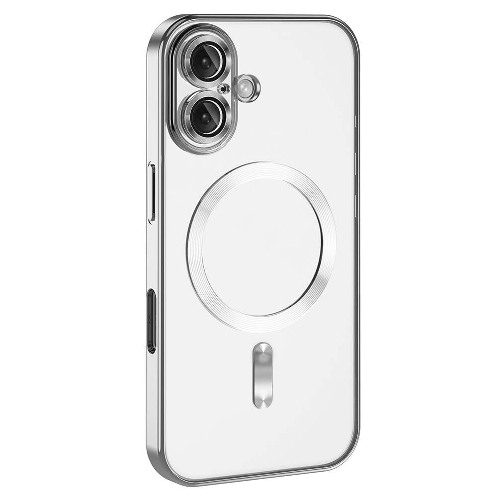 Apple iPhone 16 Kılıf Kamera Korumalı M-safe Wireless Şarj Özellikli Zore Demre Kapak Yeşil