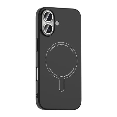 Apple iPhone 16 Kılıf M-Safe Şarj Özellikli Kamera Korumalı Zore Elio Sert PC Kapak