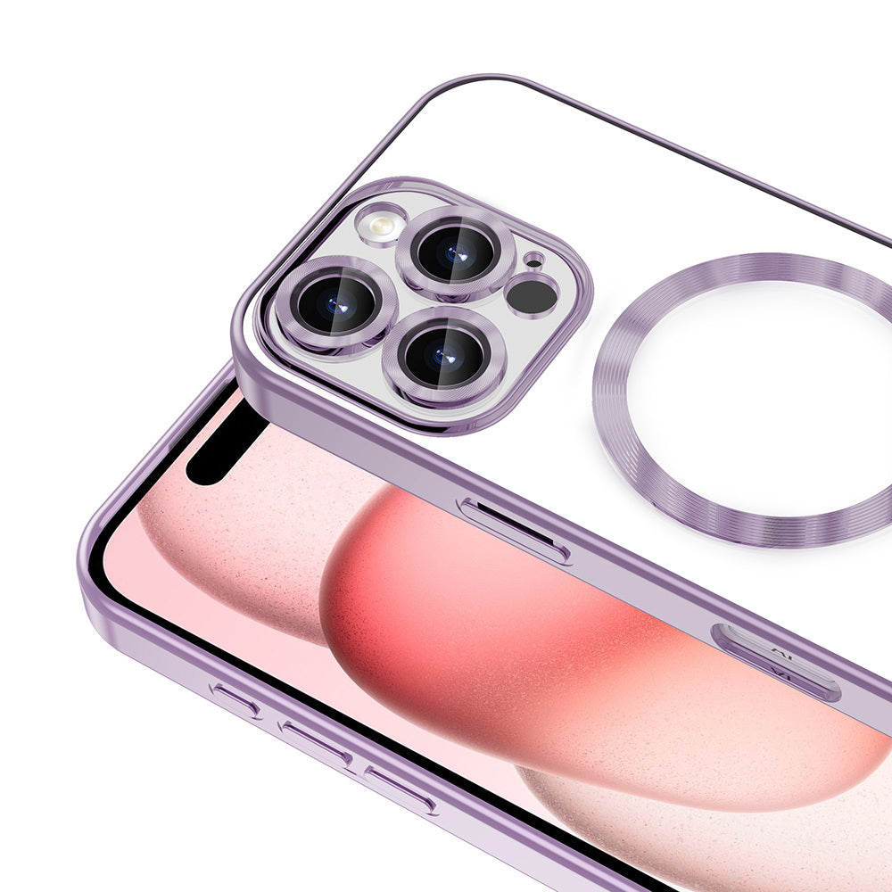 Apple iPhone 16 Pro Max Kılıf Kamera Korumalı M-safe Wireless Şarj Özellikli Zore Demre Kapak Koyu Yeşil