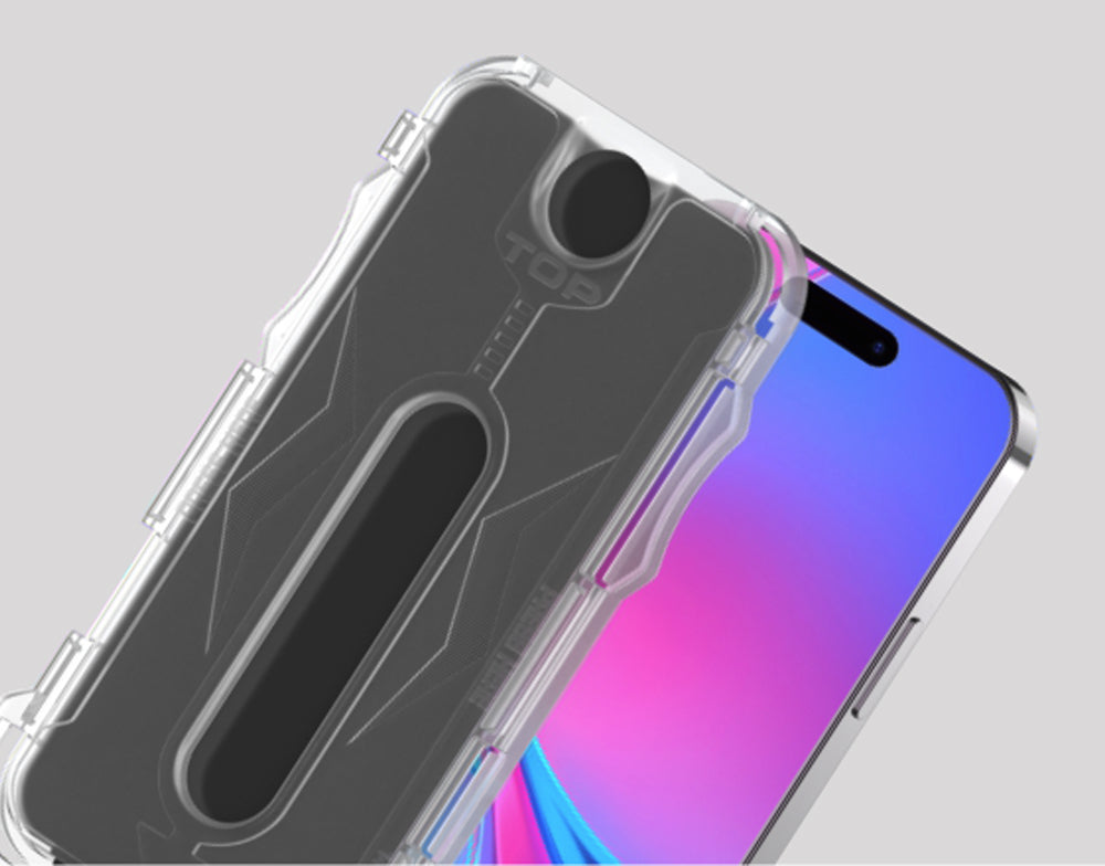 Apple iPhone 16 Pro Max Zore Kolay Uygulama Aparatlı 5D Magic Privacy Glass Hayalet Cam Ekran Şeffaf