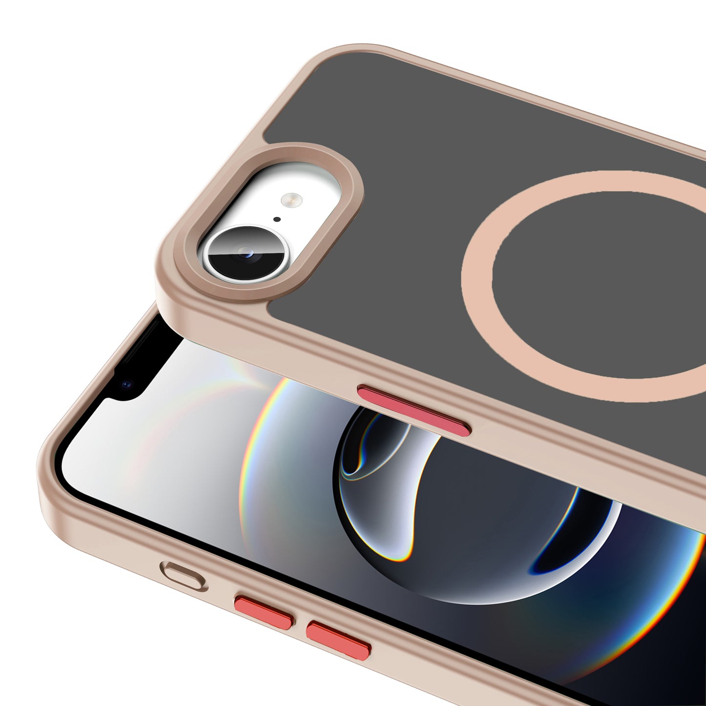 Apple iPhone 16E Kılıf M-safe Şarj Özellikli Mat Arka Yüzey Zore Sio Kapak Kahverengi