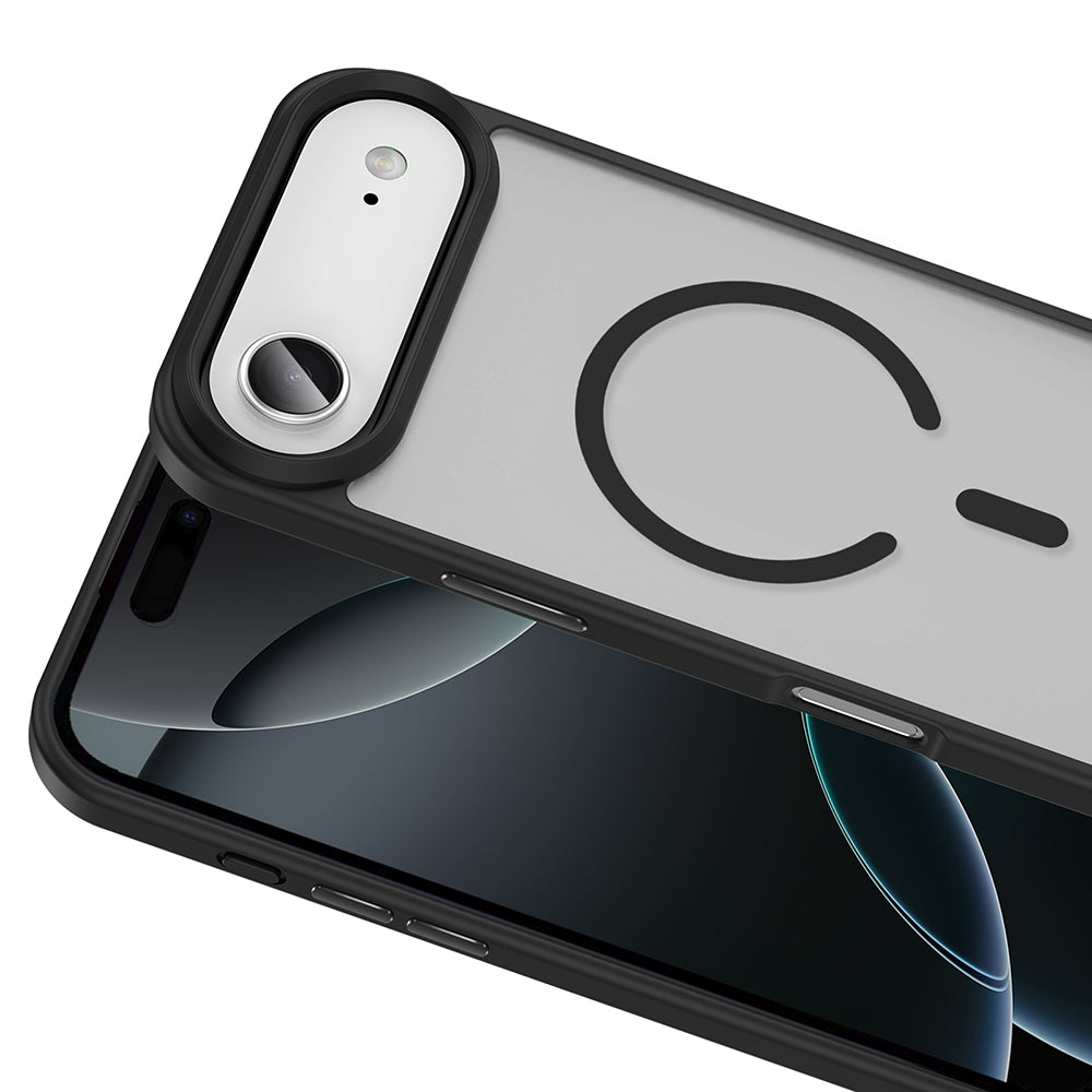 Apple iPhone 17 Air Kılıf M-safe Şarj Özellikli Mat Arka Yüzey Zore Sio Kapak Siyah