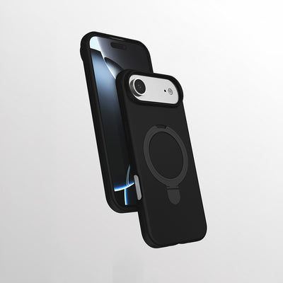 Apple iPhone 17 Air Kılıf M-safe Şarj Özellikli Standlı Zore Samara Kapak Desert Gold