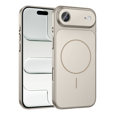 Apple iPhone 17 Air Kılıf Zore M-Safe Şarj Özellikli Kamera Korumalı Formen Kapak Gri