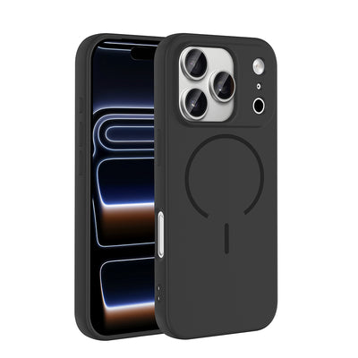 Apple iPhone 17 Pro Kılıf M-safe Şarj Özellikli Zore Meta Kapak Lacivert