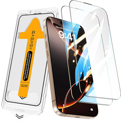 Apple iPhone 17 Pro Max Zore 3D Oliv HD Temperli Cam Ekran Koruyucu + Kolay Uygulama Aparatı Şeffaf