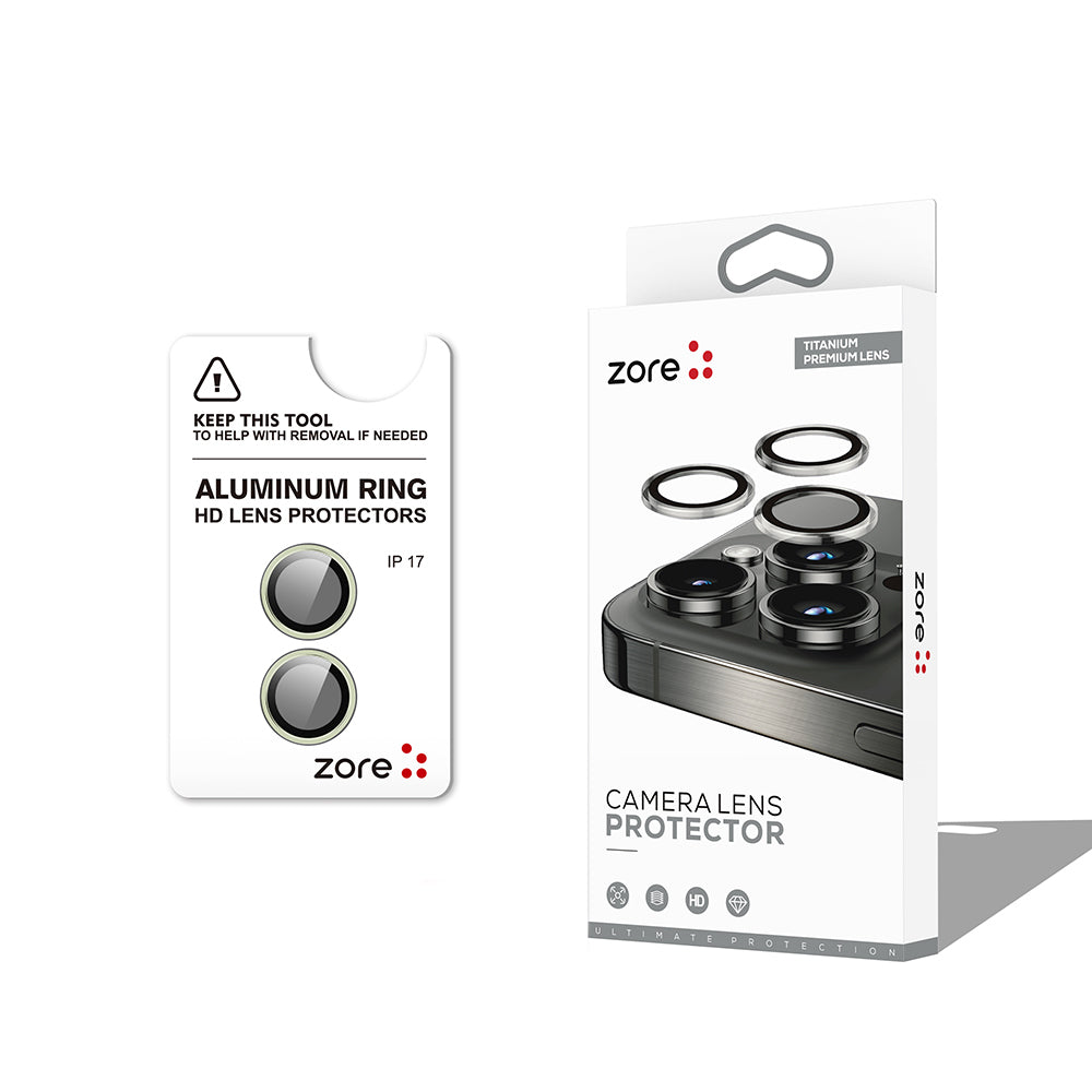 Apple iPhone 17 Zore CL-12 Premium Safir Parmak İzi Bırakmayan Anti-Reflective Kamera Lens Koruyucu Gümüş