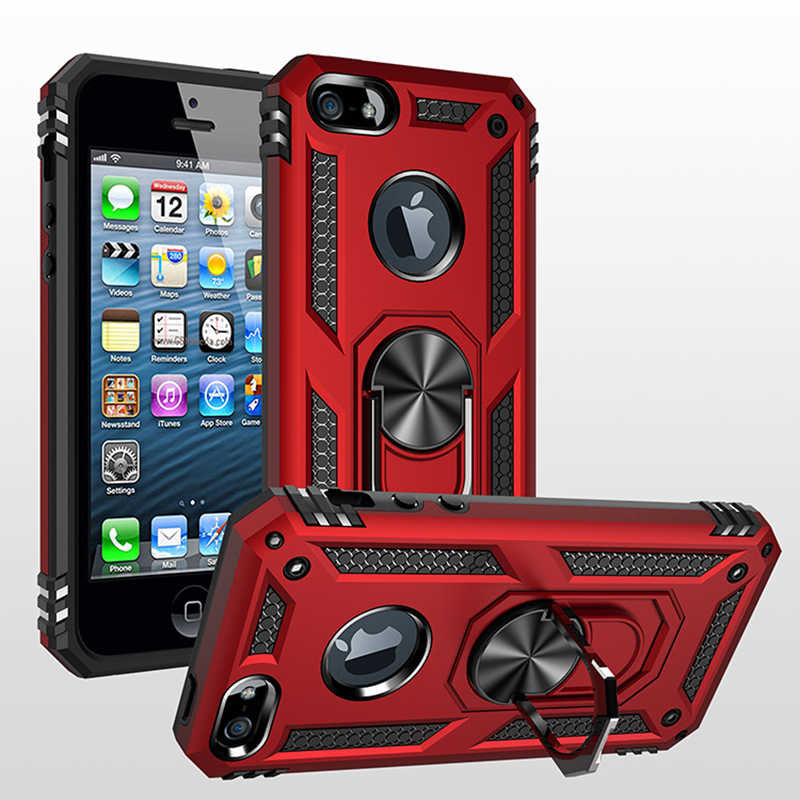 Apple iPhone 5 Kılıf Zore Vega Kapak Kırmızı