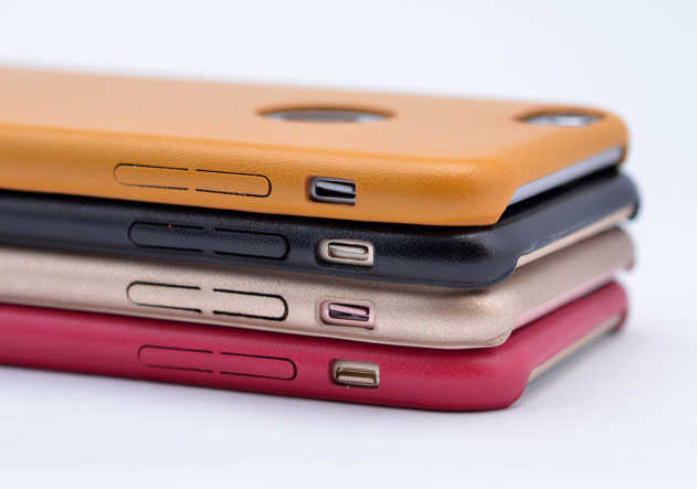 Apple iPhone 6 Kılıf Zore 1-1 Deri Soft Kapak Siyah