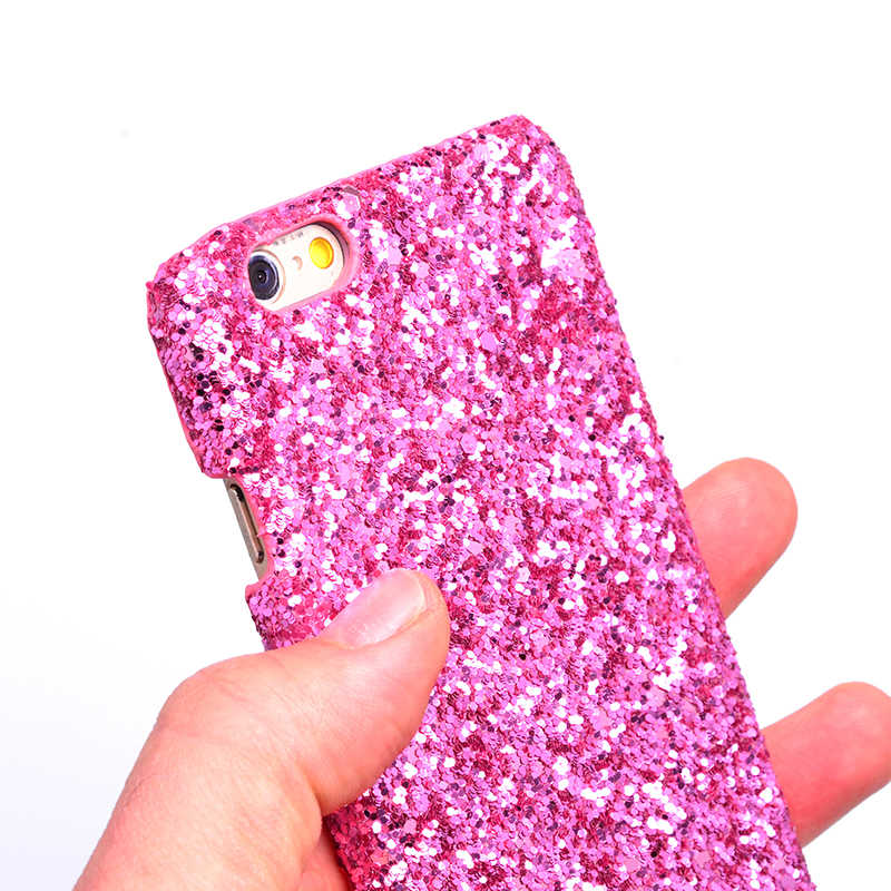 Apple iPhone 6 Kılıf Zore Caselogy Simli Kapak Pembe