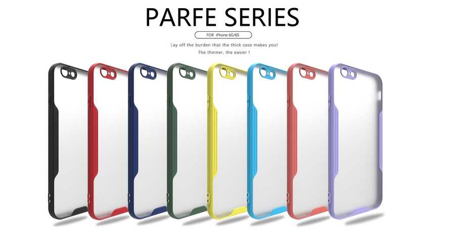 Apple iPhone 6 Kılıf Zore Parfe Kapak Mavi