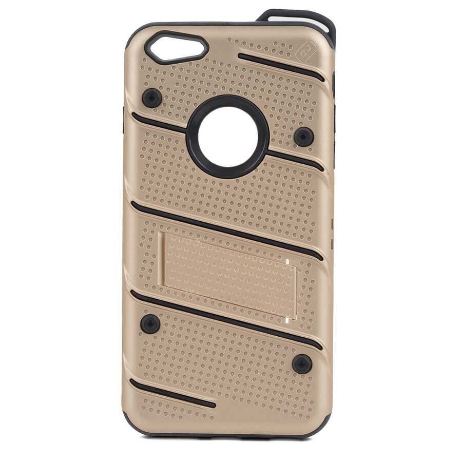 Apple iPhone 6 Plus Kılıf Zore İron Kapak Gold