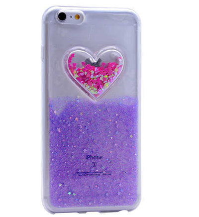Apple iPhone 6 Plus Kılıf Zore Kalpli Silikon Pembe