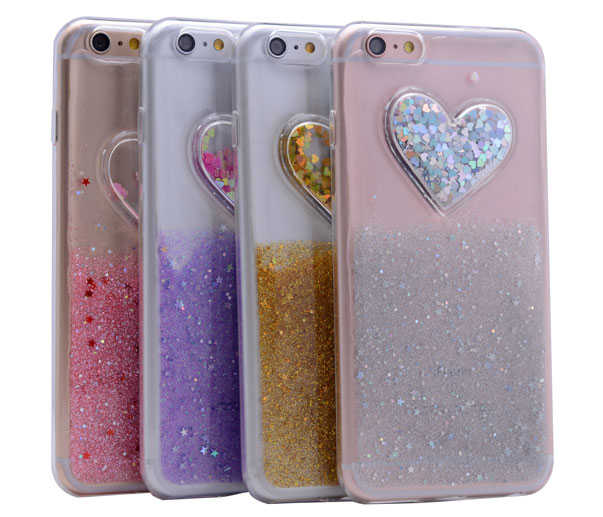 Apple iPhone 6 Plus Kılıf Zore Kalpli Silikon Mor