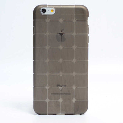 Apple iPhone 6 Plus Kılıf Zore Kare Kabartmalı Silikon Mavi