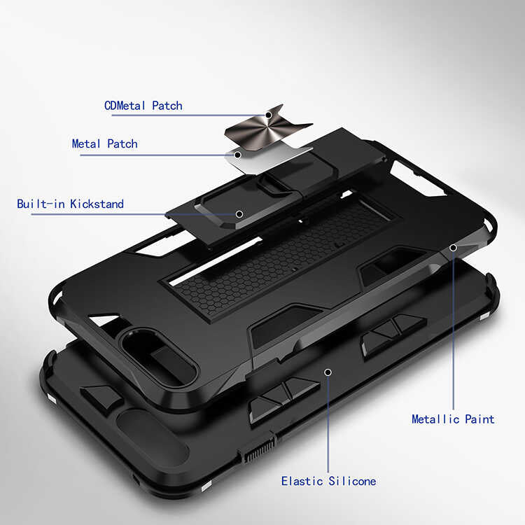 Apple iPhone 6 Plus Kılıf Zore Volve Kapak Gri