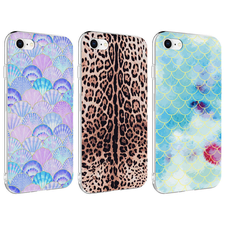 Apple iPhone 7 Kılıf Zore Bella Kapak Leopar
