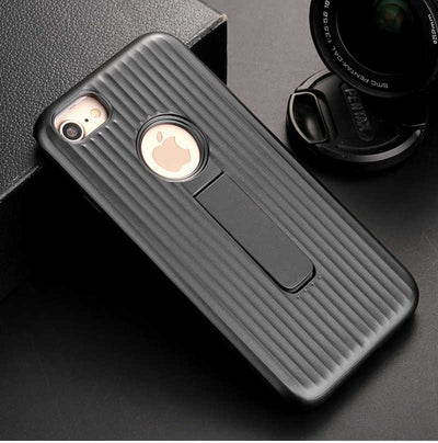 Apple iPhone 7 Kılıf Zore Wave Standlı Mıknatıslı Kapak Gold