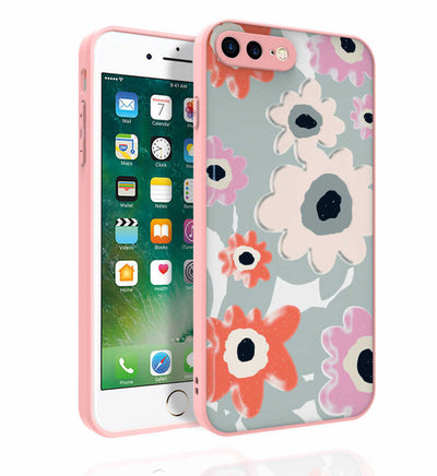Apple iPhone 7 Plus Kılıf Desenli Kamera Korumalı Parlak Zore Nora Kapak NO2