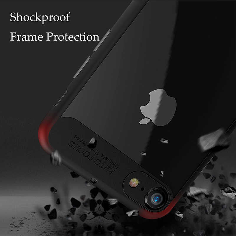 Apple iPhone 7 Plus Kılıf Zore Buttom Kapak Kırmızı