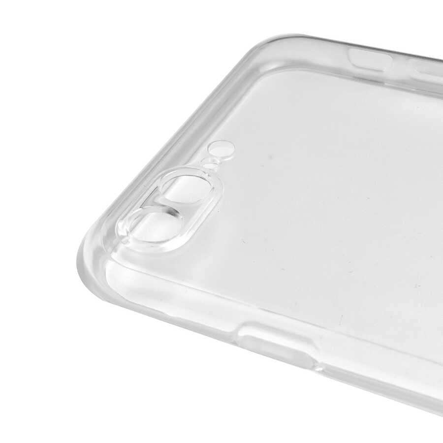 Apple iPhone 7 Plus Kılıf Zore Kamera Korumalı Süper Silikon Kapak Renksiz