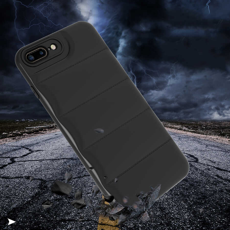 Apple iPhone 7 Plus Kılıf Zore Kasis Kapak Kahverengi