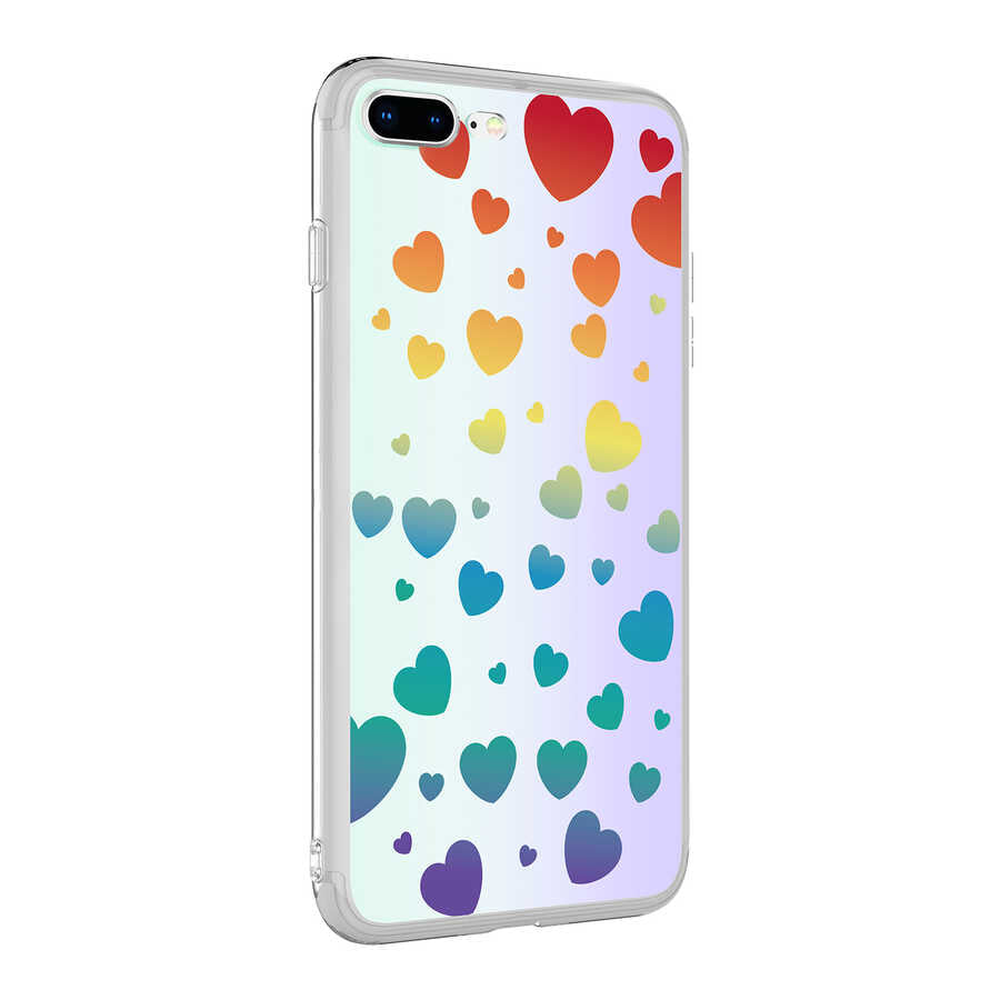 Apple iPhone 7 Plus Kılıf Zore M-Blue Desenli Kapak Zebra No1