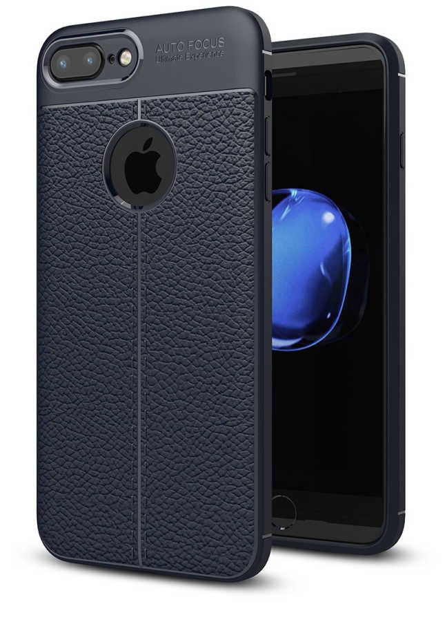 Apple iPhone 7 Plus Kılıf Zore Niss Silikon Kapak Lacivert