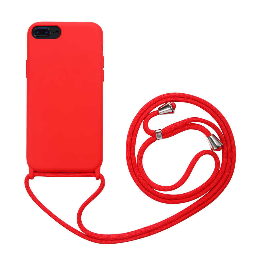 Apple iPhone 7 Plus Kılıf Zore Ropi Kapak Kırmızı