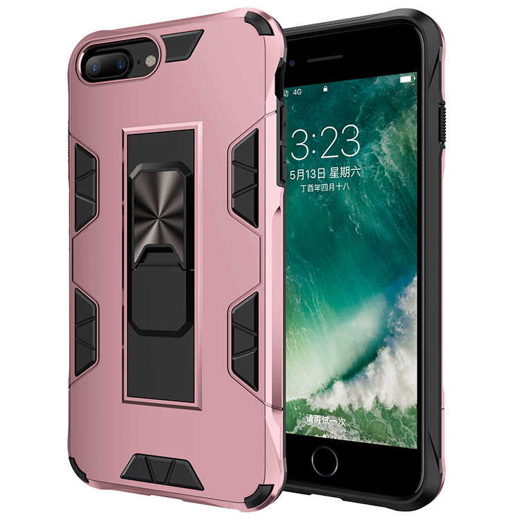 Apple iPhone 7 Plus Kılıf Zore Volve Kapak Rose Gold