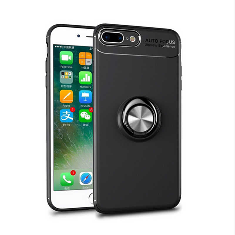Apple iPhone 7 Plus Kılıf Zore Ravel Silikon Kapak Siyah-Rose Gold