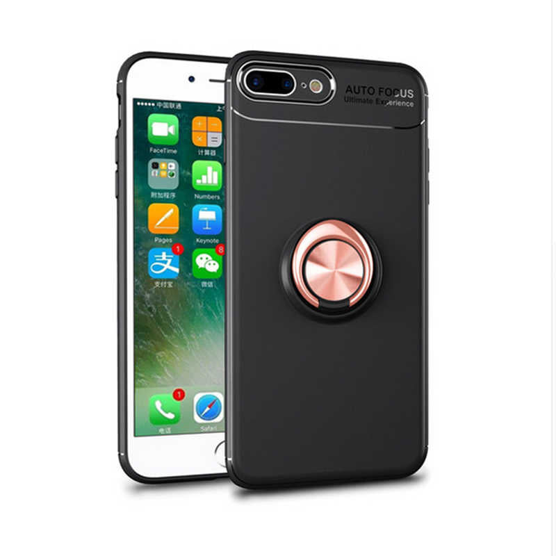 Apple iPhone 7 Plus Kılıf Zore Ravel Silikon Kapak Siyah-Kırmızı