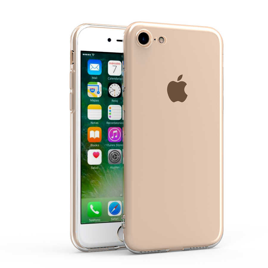 Apple iPhone 8 Kılıf Zore Kamera Korumalı Süper Silikon Kapak Renksiz