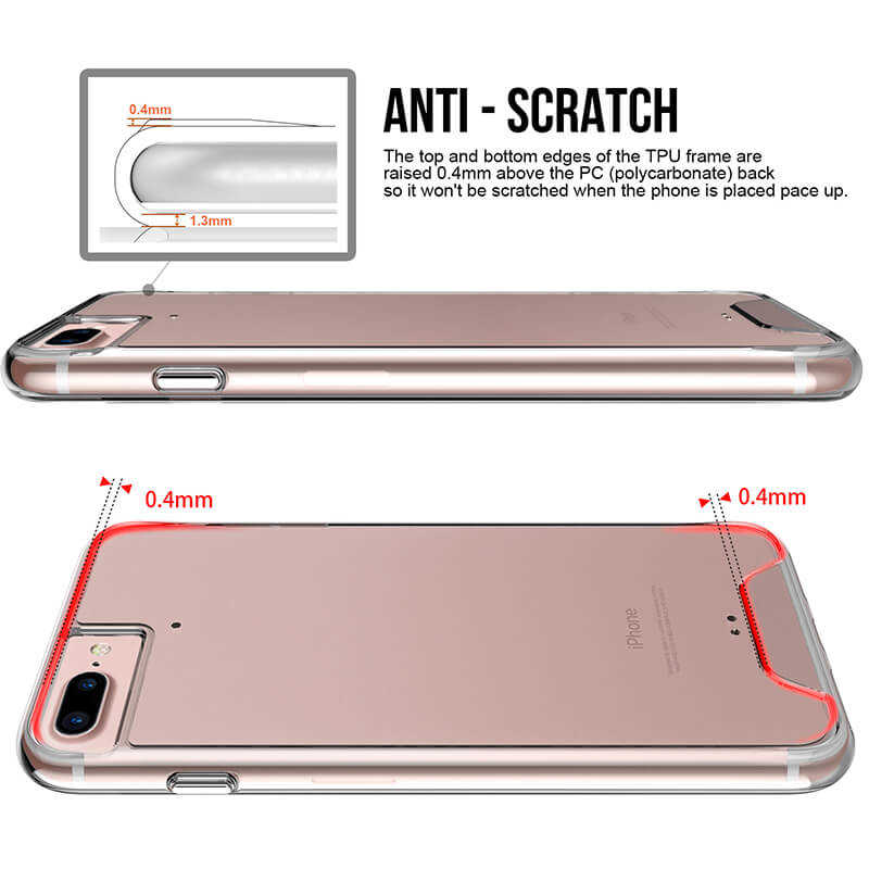 Apple iPhone 8 Plus Kılıf Zore Gard Silikon Renksiz