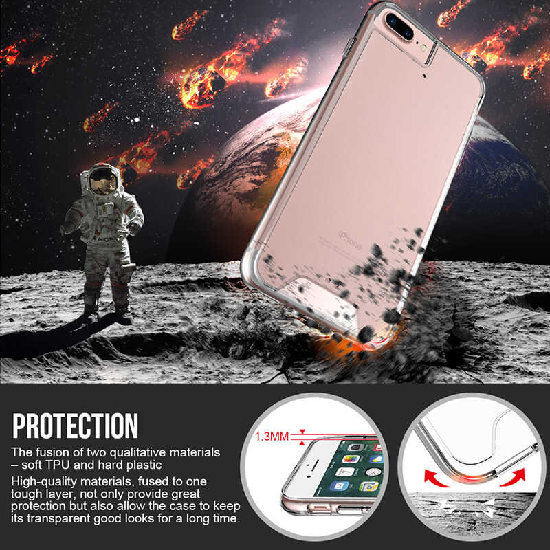 Apple iPhone 8 Plus Kılıf Zore Gard Silikon Renksiz