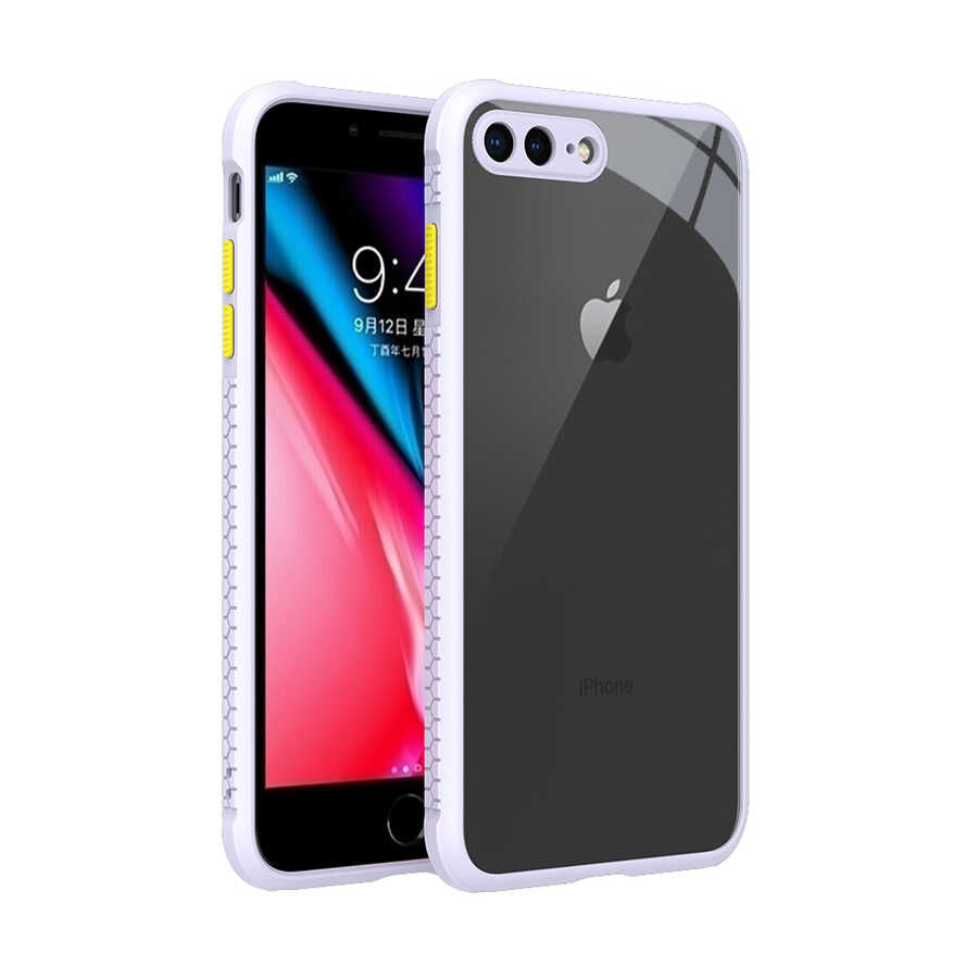 Apple iPhone 8 Plus Kılıf Zore Kaff Kapak Mor