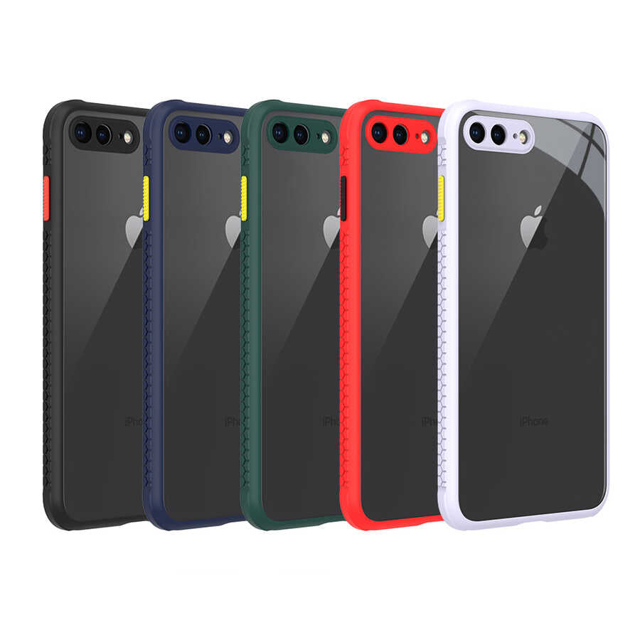 Apple iPhone 8 Plus Kılıf Zore Kaff Kapak Lacivert