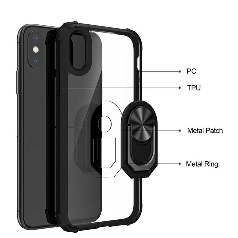 Apple iPhone X Kılıf Zore Mola Kapak Siyah