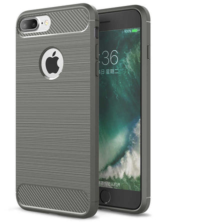 Apple iPhone 8 Plus Kılıf Zore Room Silikon Kapak Gri