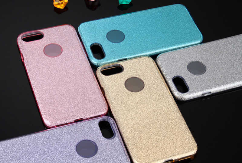 Apple iPhone 8 Plus Kılıf Zore Shining Silikon Gold