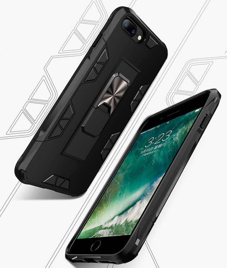 Apple iPhone 8 Plus Kılıf Zore Volve Kapak Lacivert