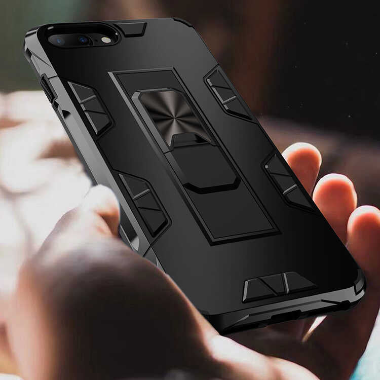 Apple iPhone 8 Plus Kılıf Zore Volve Kapak Gri