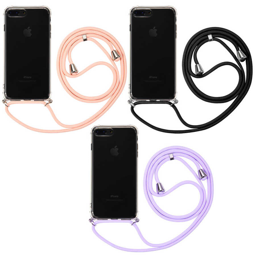 Apple iPhone 8 Plus Kılıf Zore X-Rop Kapak Renksiz